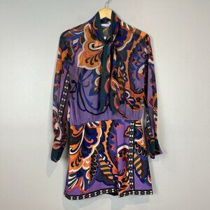 Zara Multicolor Paisley Mini Dress